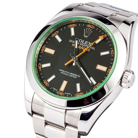 rolex milgauss green|rolex milgauss price uk.